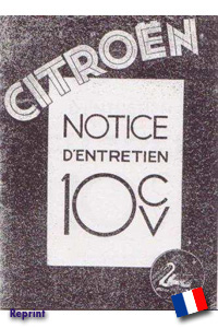 CitroÃ«n 10CV Betriebsanleitung 1933 Rosalie